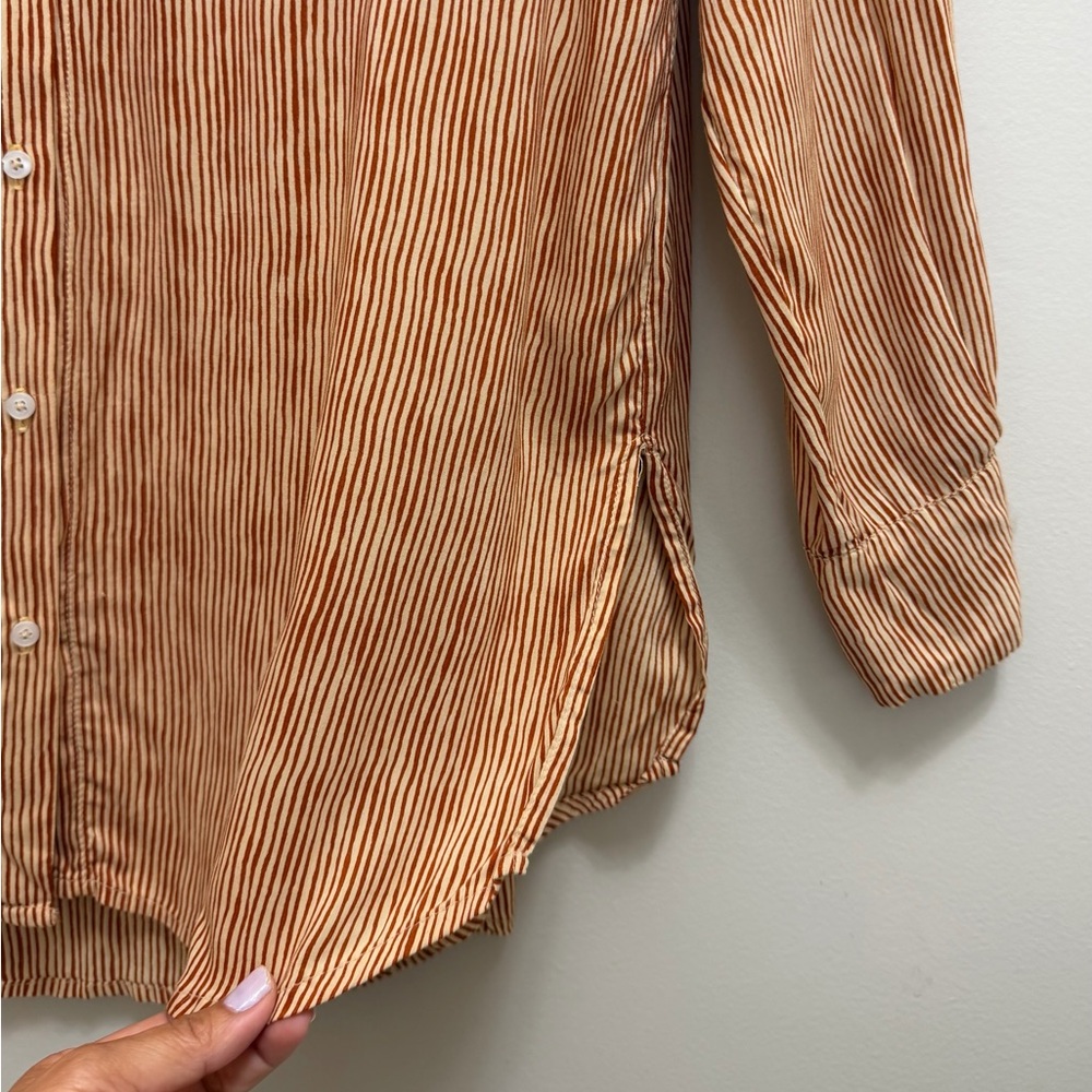Natalie Martin Button Up Shirt Long Sleeve Striped Size S - Picture 5 of 7